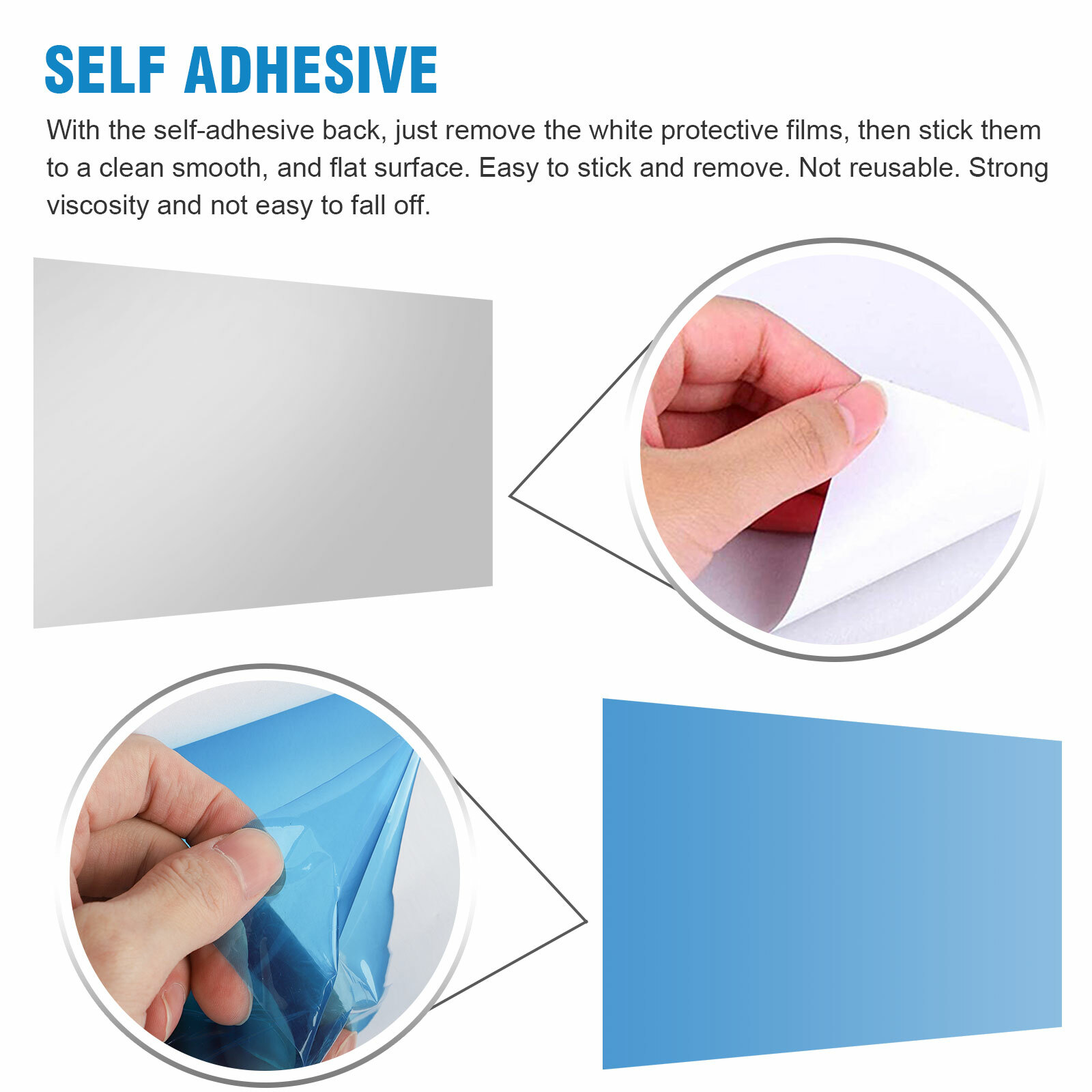 50x100cm Self Adhesive Mirror Reflective Wall Sticker Film Paper Kitchen Decor