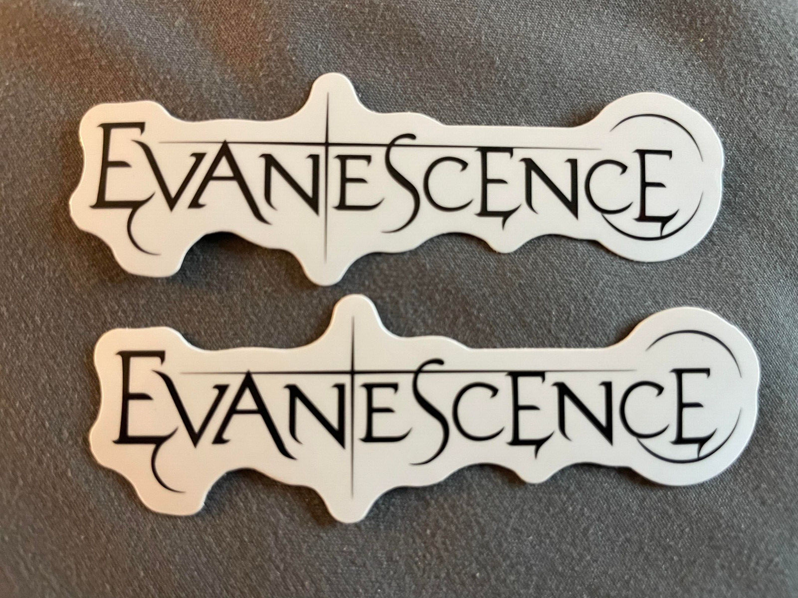 Lot of (2) EVANESCENCE 1″ x 3″ Band STICKERS Black White FAST! FREE SHIP!