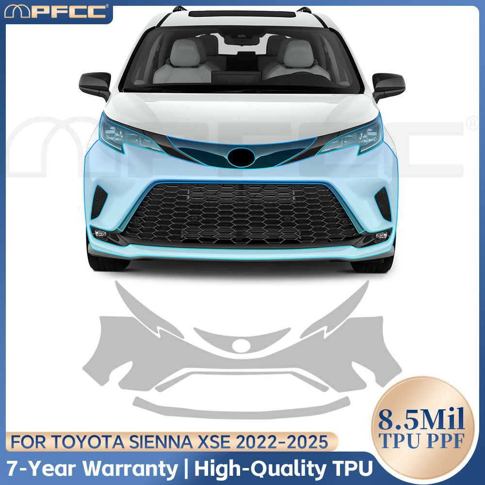 Full Car For Toyota Sienna 2022-2023 TPU Clear PPF Precut Paint Protection Film