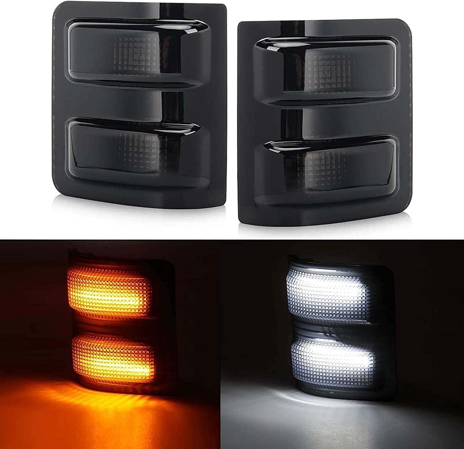 Switchback LED Side Mirror Marker Light Turn Signal Lamp for 2013-2014 Ford F150