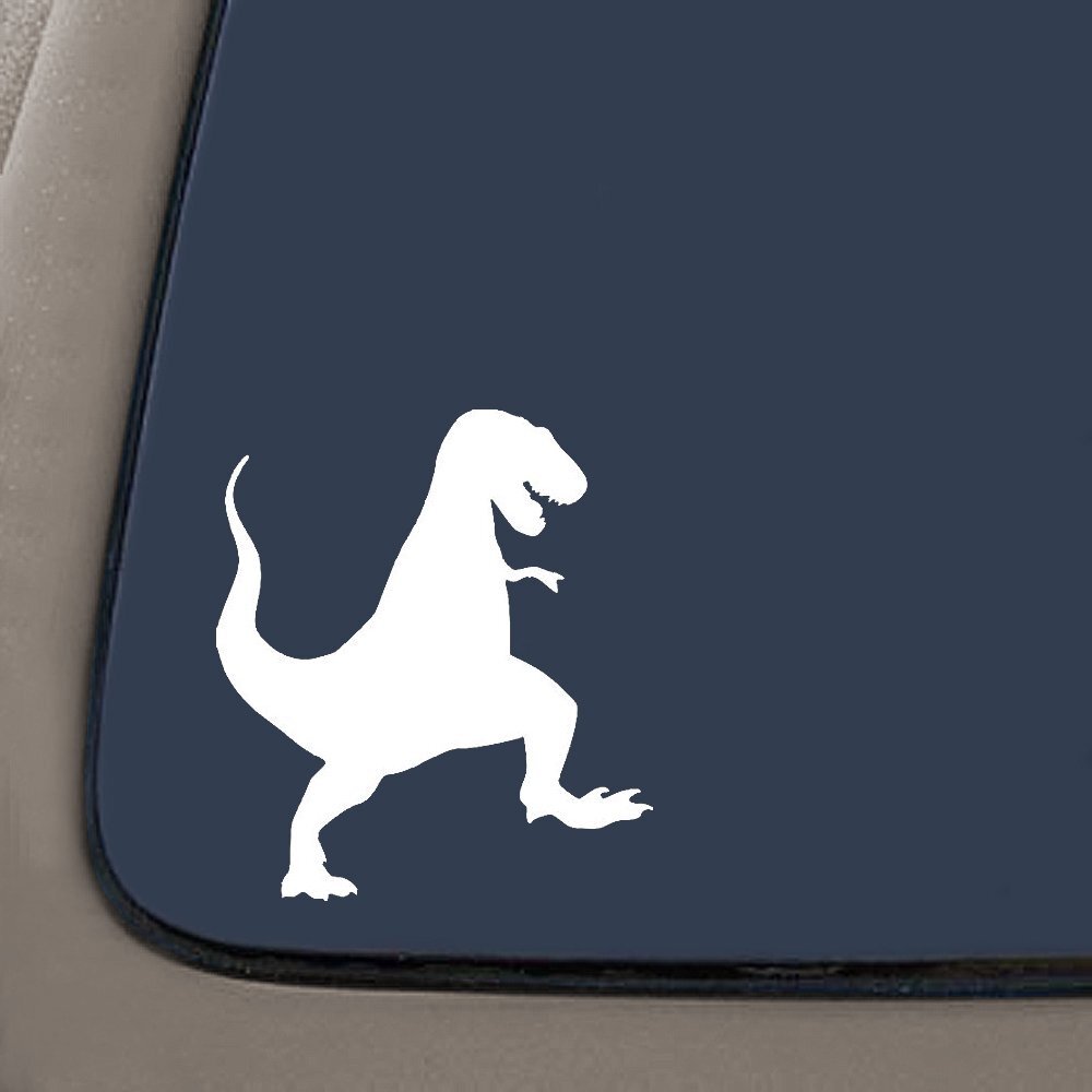 CMI NI693 T-Rex Vinyl Decal | 5.5-Inches Tall | Premium Quality White Vinyl