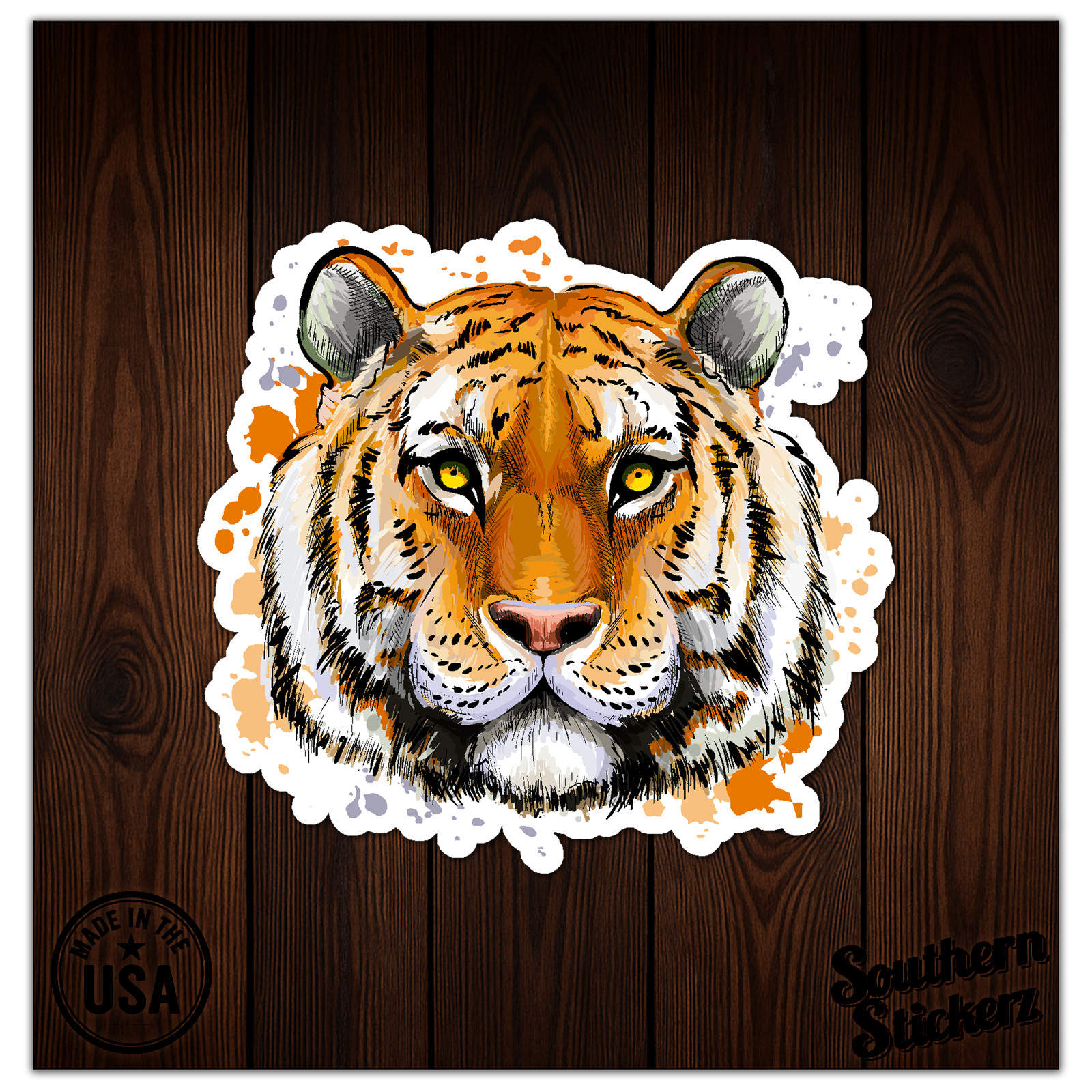 Tiger Head – Vinyl Decal Sticker – Car Window Laptop – ebn8575