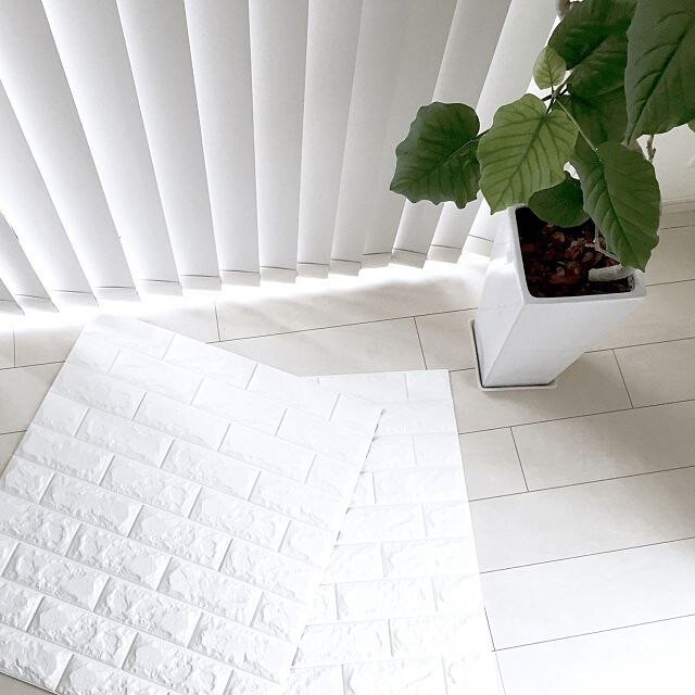 Self Adhesive, 3D, Foam, Wall Panels, Brick White, 31″ x 27.5″