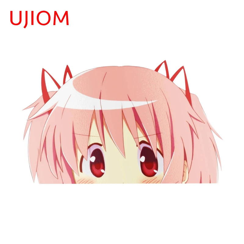 UJIOM Madoka Peeker Anime Wall Sticker Wardrobe Mirror Accessories Decals
