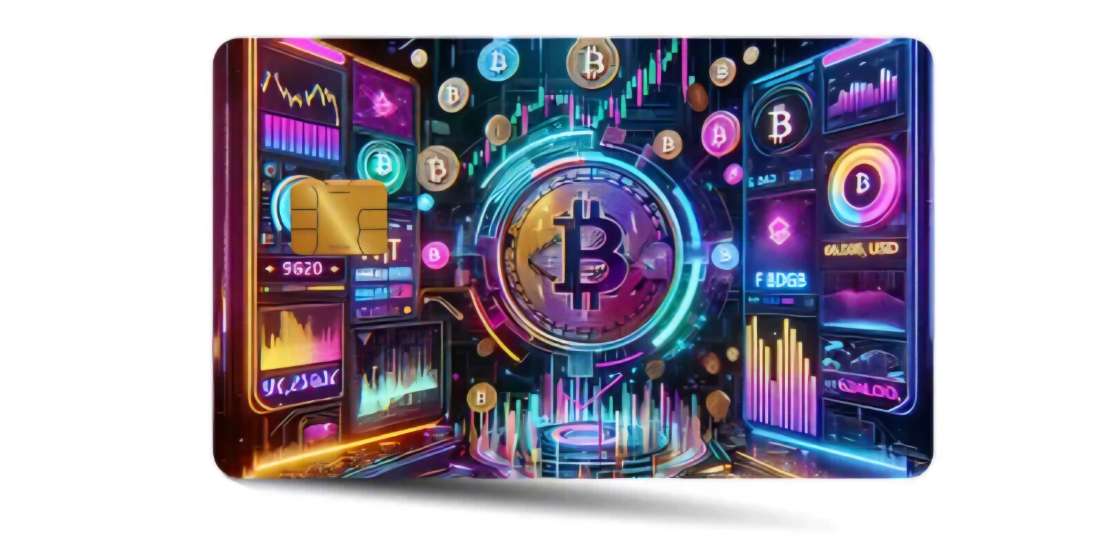 Bitcoin Credit Card Cover Sticker Skin Precut Small Chip Debit Bank