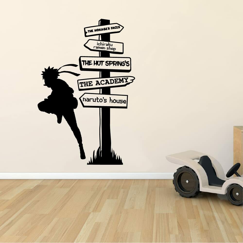 Naruto Anime Pathway Sign Wall Sticker Vinyl Art Decal Decor Kids Room Home