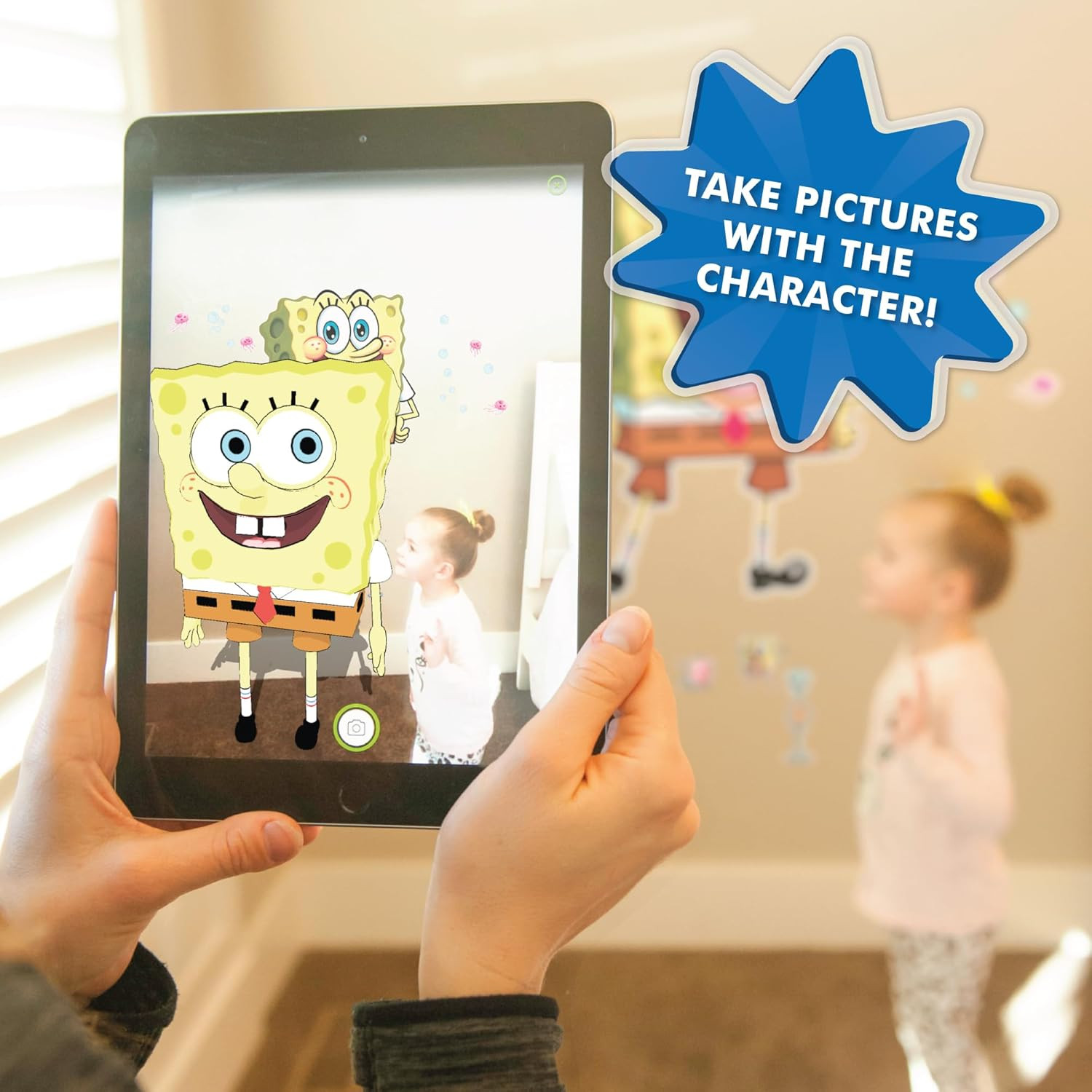 Spongebob Squarepants Wall Decal – 20″ Spongebob Stickers with 3D Augmented Real