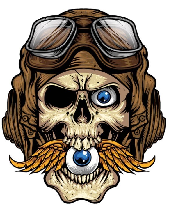 NEW LETHAL THREAT EYE FOR AN EYE AVIATOR MINI DECAL STICKER 2.75″x3.25″ RC00258