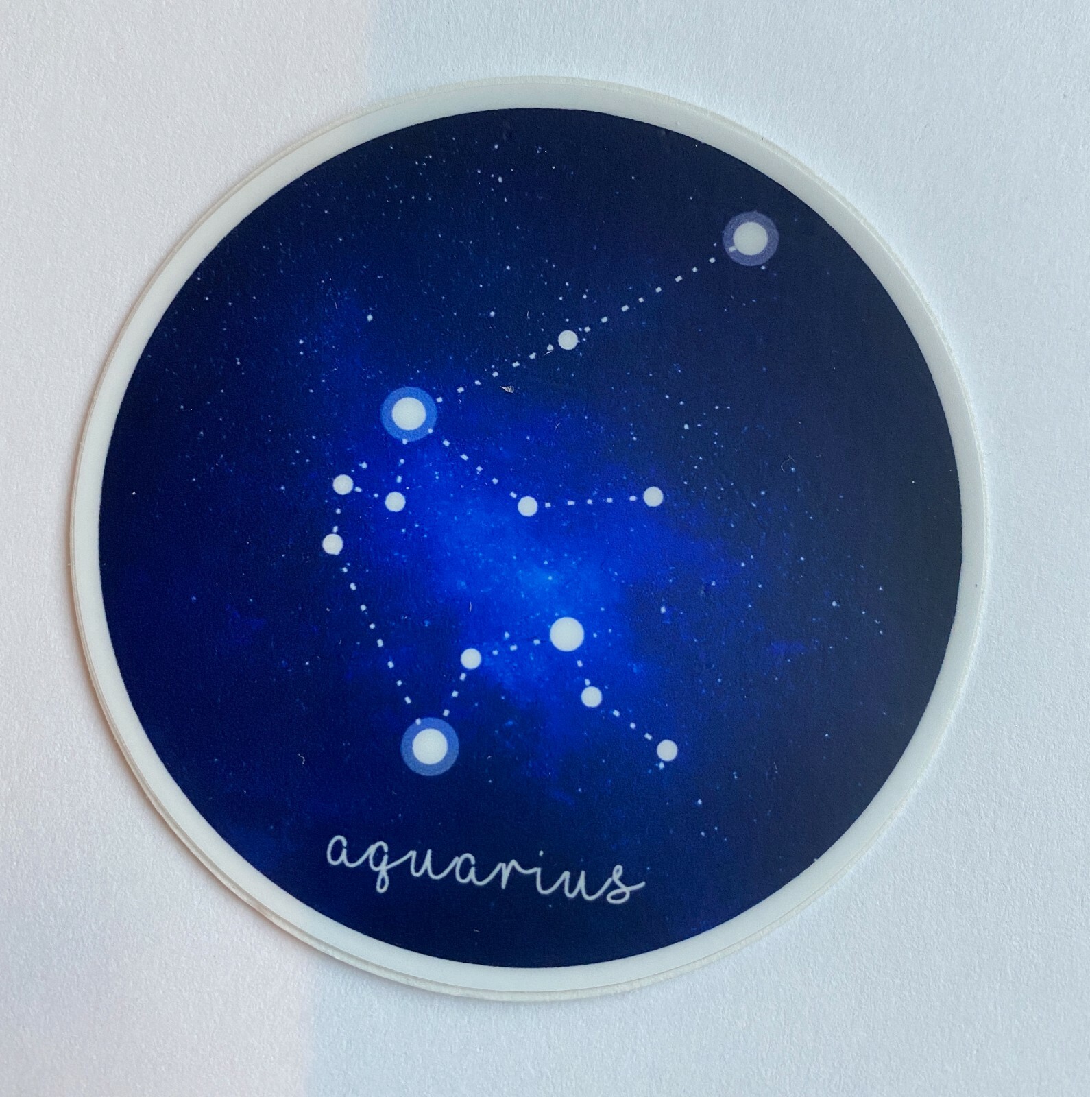 Astrology Zodiac Stars in the Sky AQUARIUS 2 1/2″ Diameter Durable Vinyl Sticker