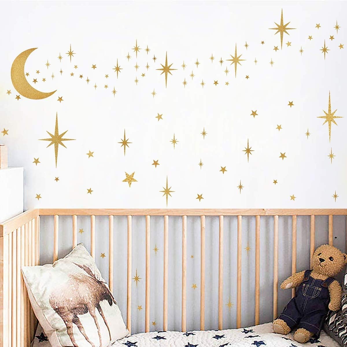 Celestial Retro Starburst Wall Decals – Perfect for Nursery and Bedroom Walls