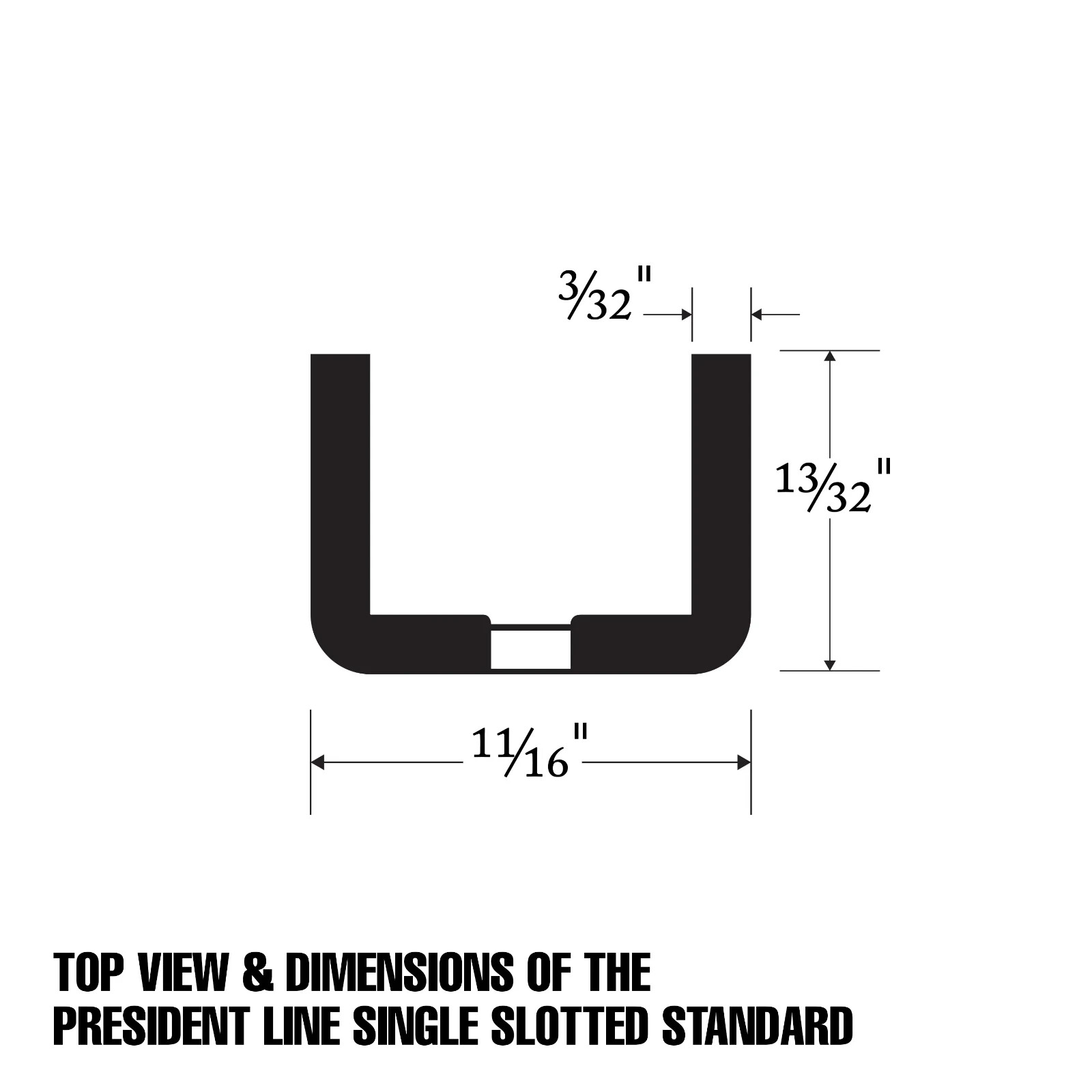 72″ Heavy 1/2″ Slots 1″ Center Slotted Standards Satin Zinc SS12/72 (Pack Of 10)