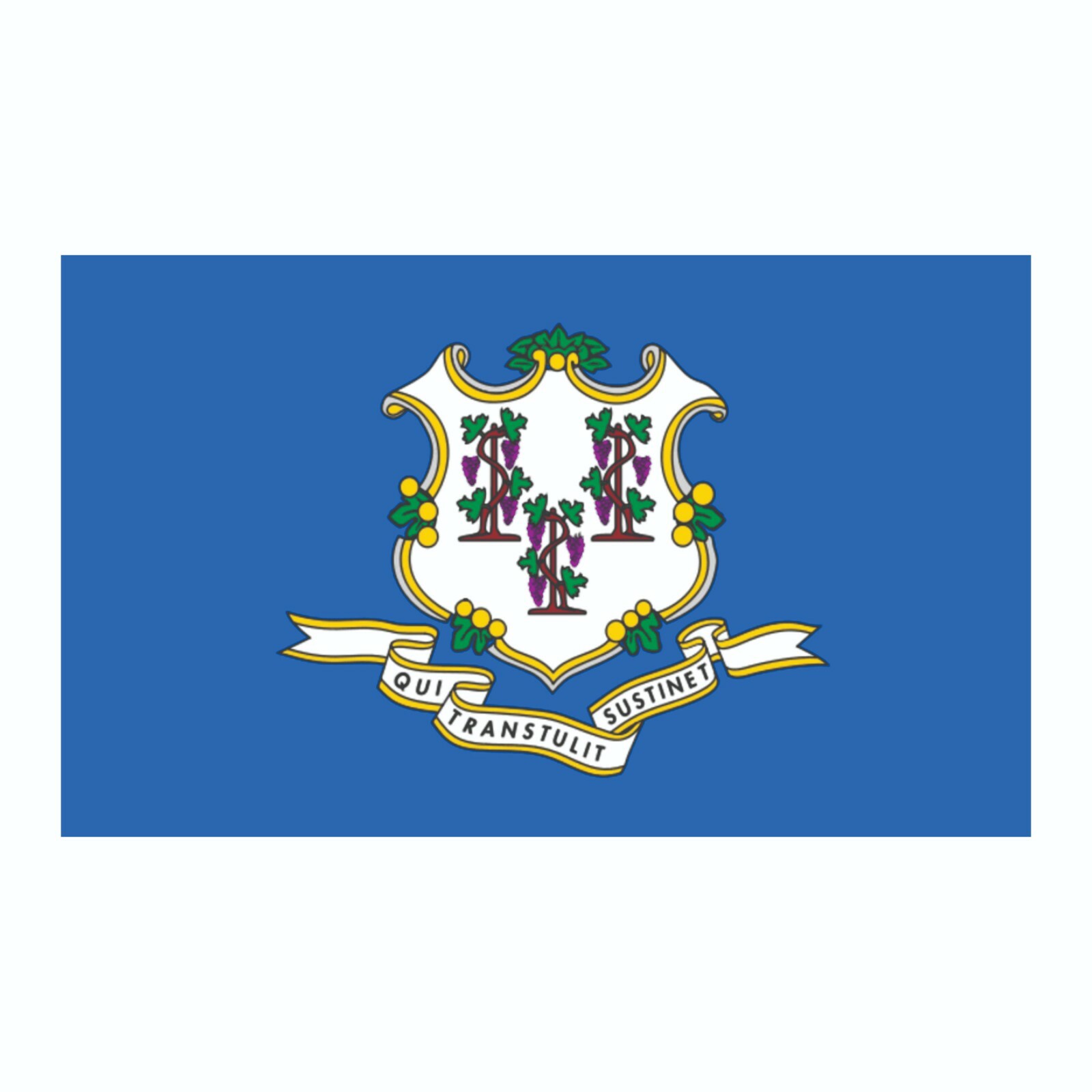 Connecticut State Flag Sticker, Decal, Bumper Sticker Vacation Sticker 3″ x 5″