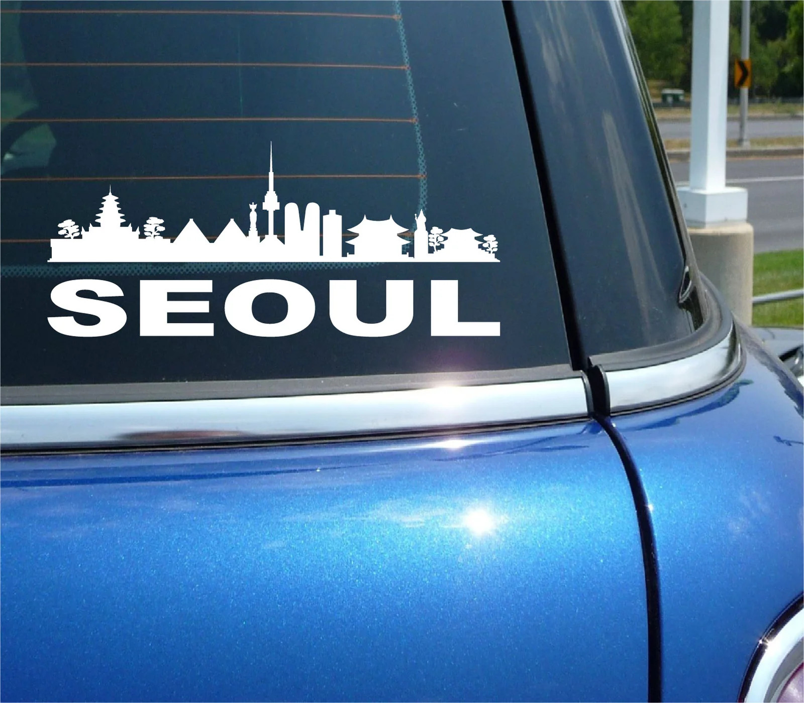 SEOUL SOUTH KOREA CITY SKYLINE CITYSCAPE CAR WALL DECAL BUMPER STICKER