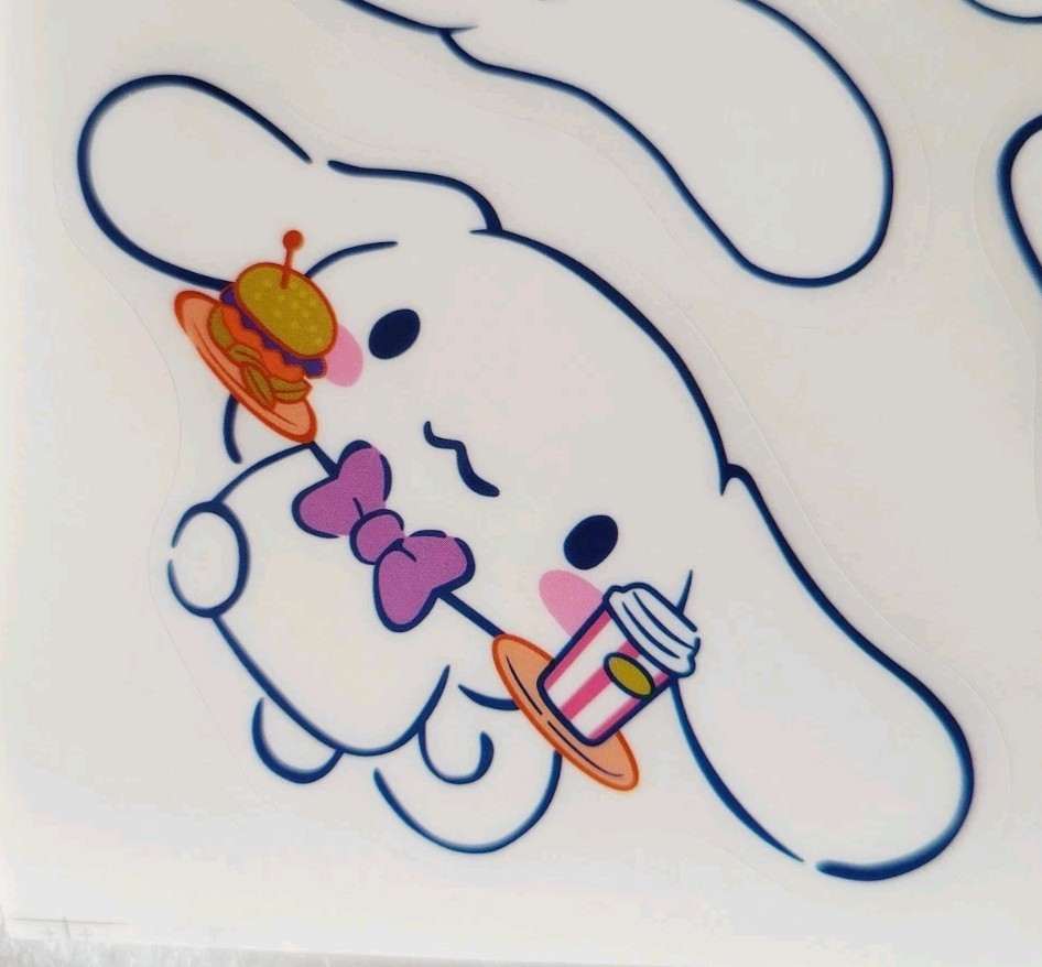 CINNAMOROLL TRANSLUCENT/ CLEAR WATERPROOF STICKERS SET OF 1O DECAL DECORATION