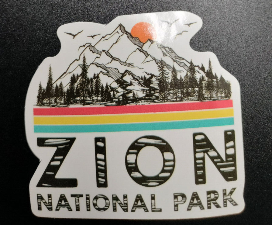 Zion National Park Vinyl Decal Sticker for Tumblers Laptops