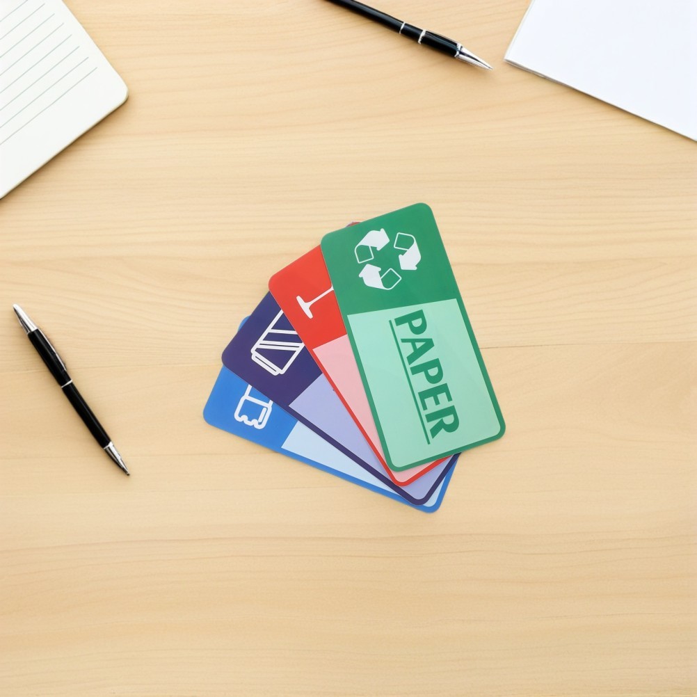 8 Sheets Garbage Collection Reminder Stickers Mixed Recycling Bin Recycle Trash