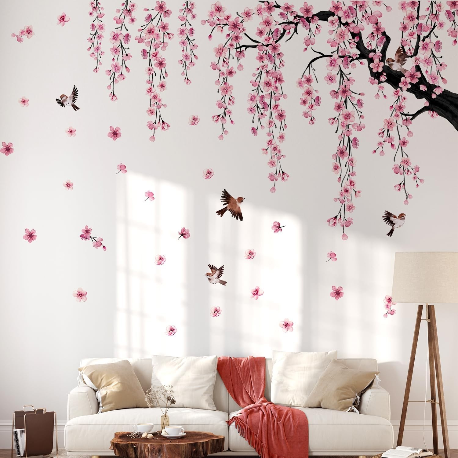 Transform Your Space with Large Pink Flower Wall Murals – Easy Peel & Stick