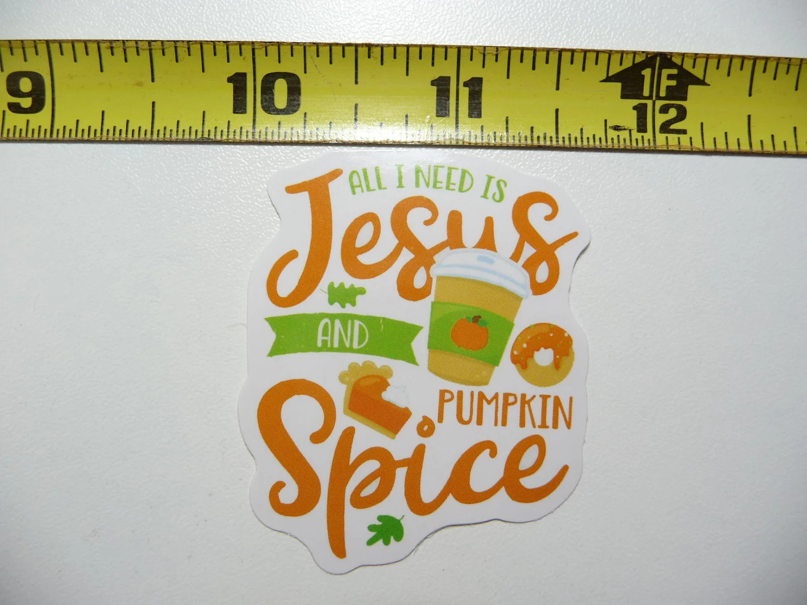 PUMPKIN SPICE JESUS SMALL STICKER DECAL FAITH CHURCH CHRISTIAN BELIEF