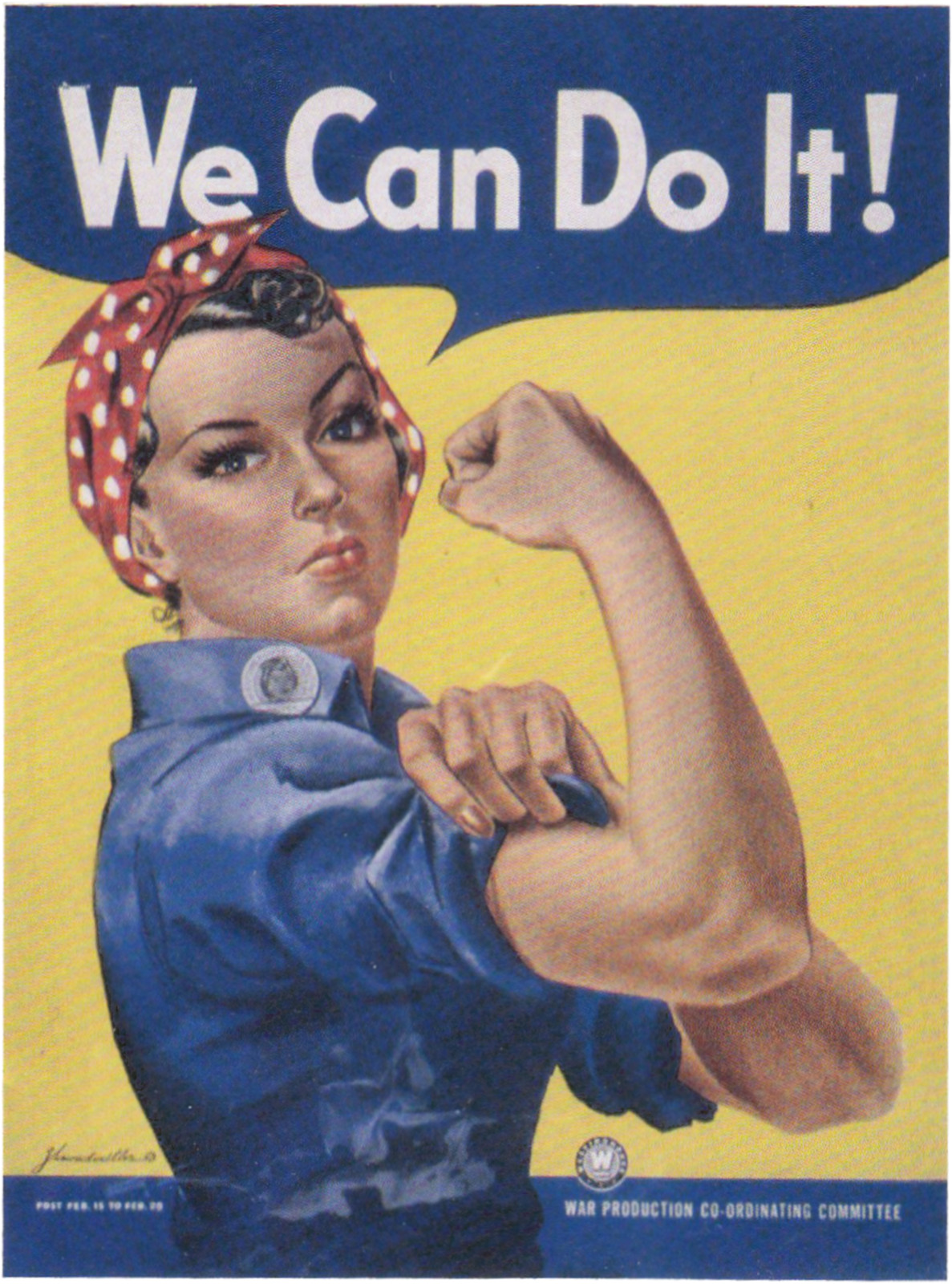 5943 Rosie The Riveter We Can Do It Awesome Vintage Repro 4″ Sticker
