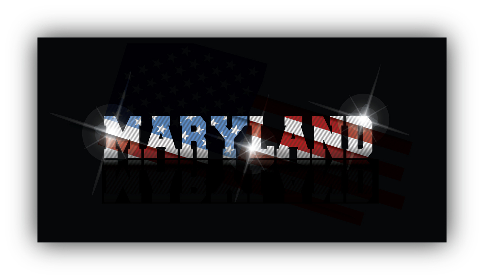 Maryland USA Flag State Vinyl Sticker Car Bumper Decal