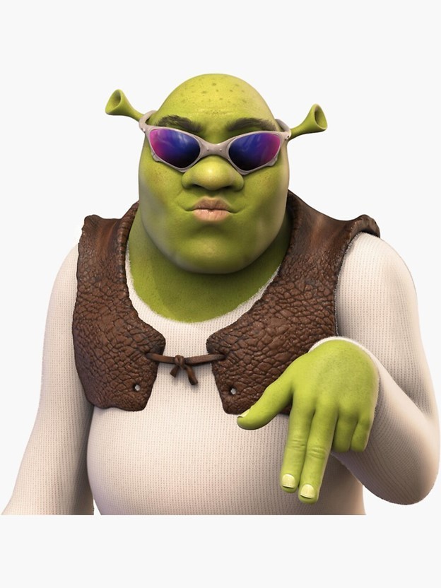 Shrek Funny Vinyl Die Cut Sticker