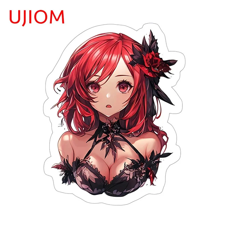 UJIOM 13cm × 10.2cm Anime Sexy Girl Wall Stickers Game Room Wallpapers Decals