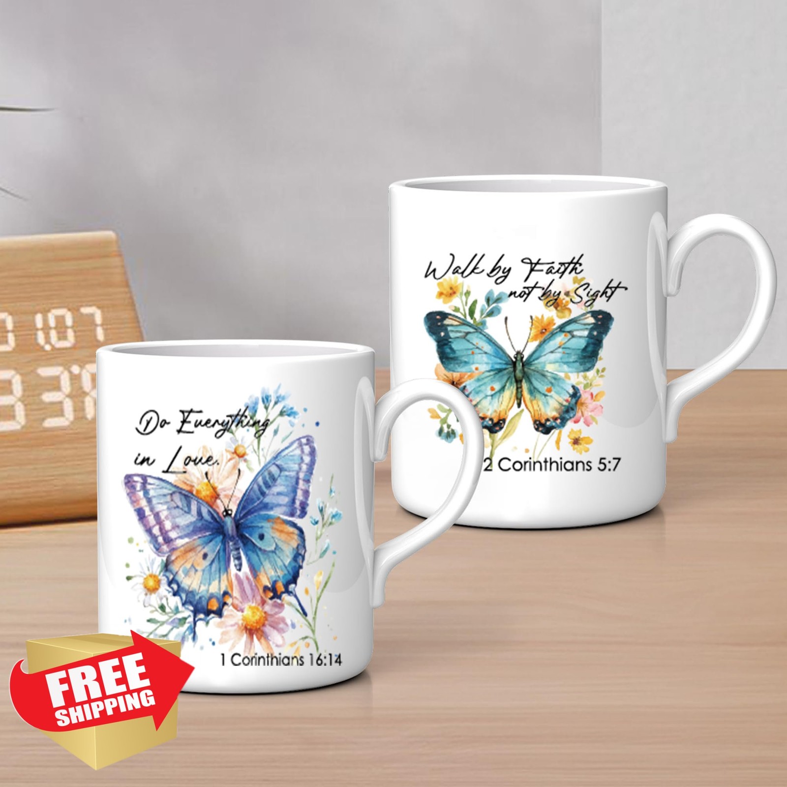 20 Butterfly UV DTF Cup Wraps 16oz Animal Waterproof Rub On Transfer Stickers