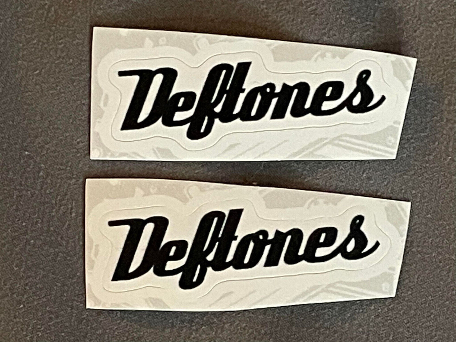 Lot of 2 DEFTONES 5/8″ x 2″ Band Logo STICKERS Black FAST! FREE SHIP!