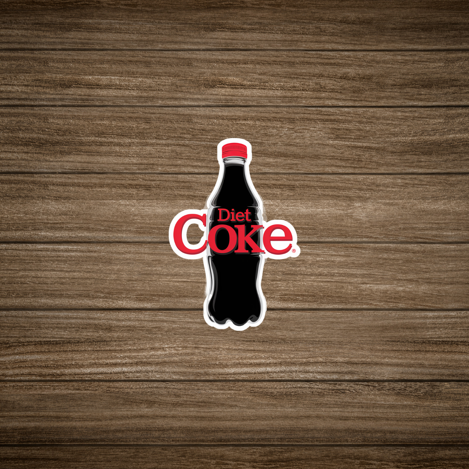 Diet Coke Vinyl Sticker – Classic Soda Logo Decal for Laptops, Tumblers, Bottles