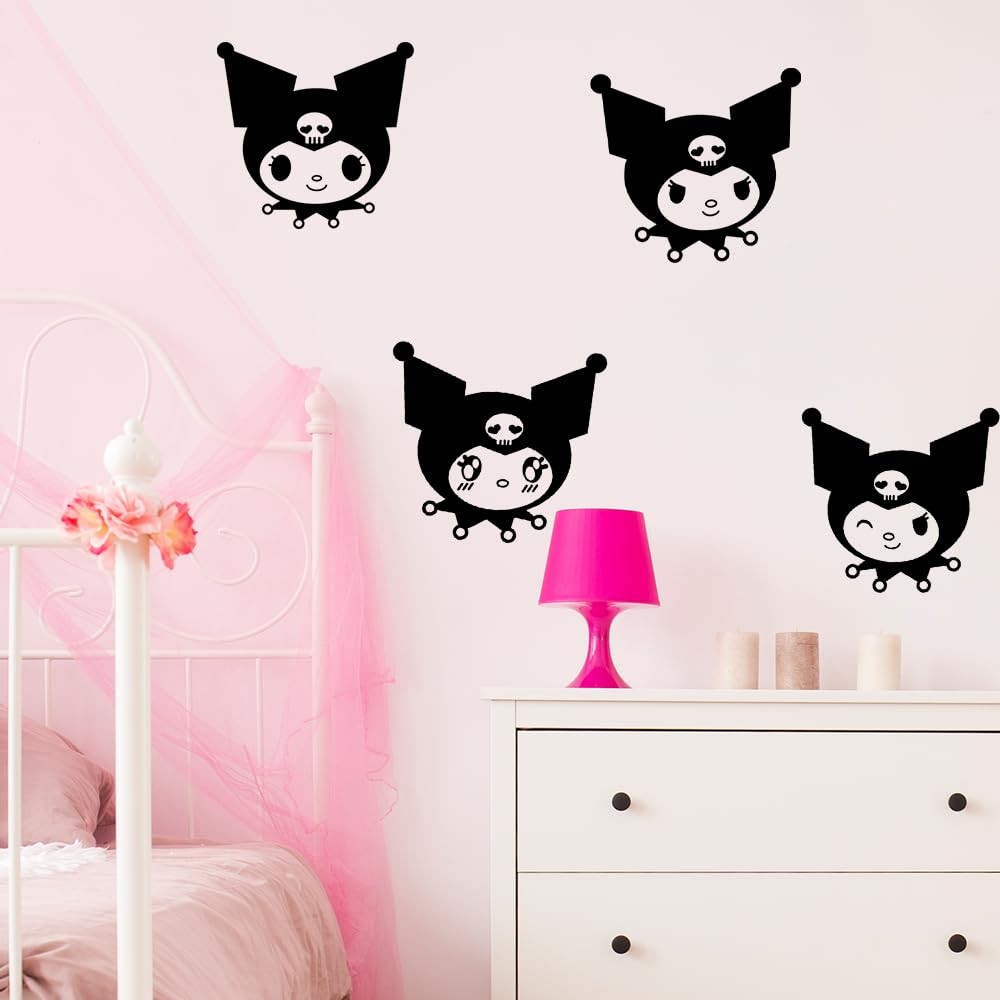 Kuromi Room Decor Wall Art Decal Stickers for Girls – 8″ x 8″ – Kawaii Anime …