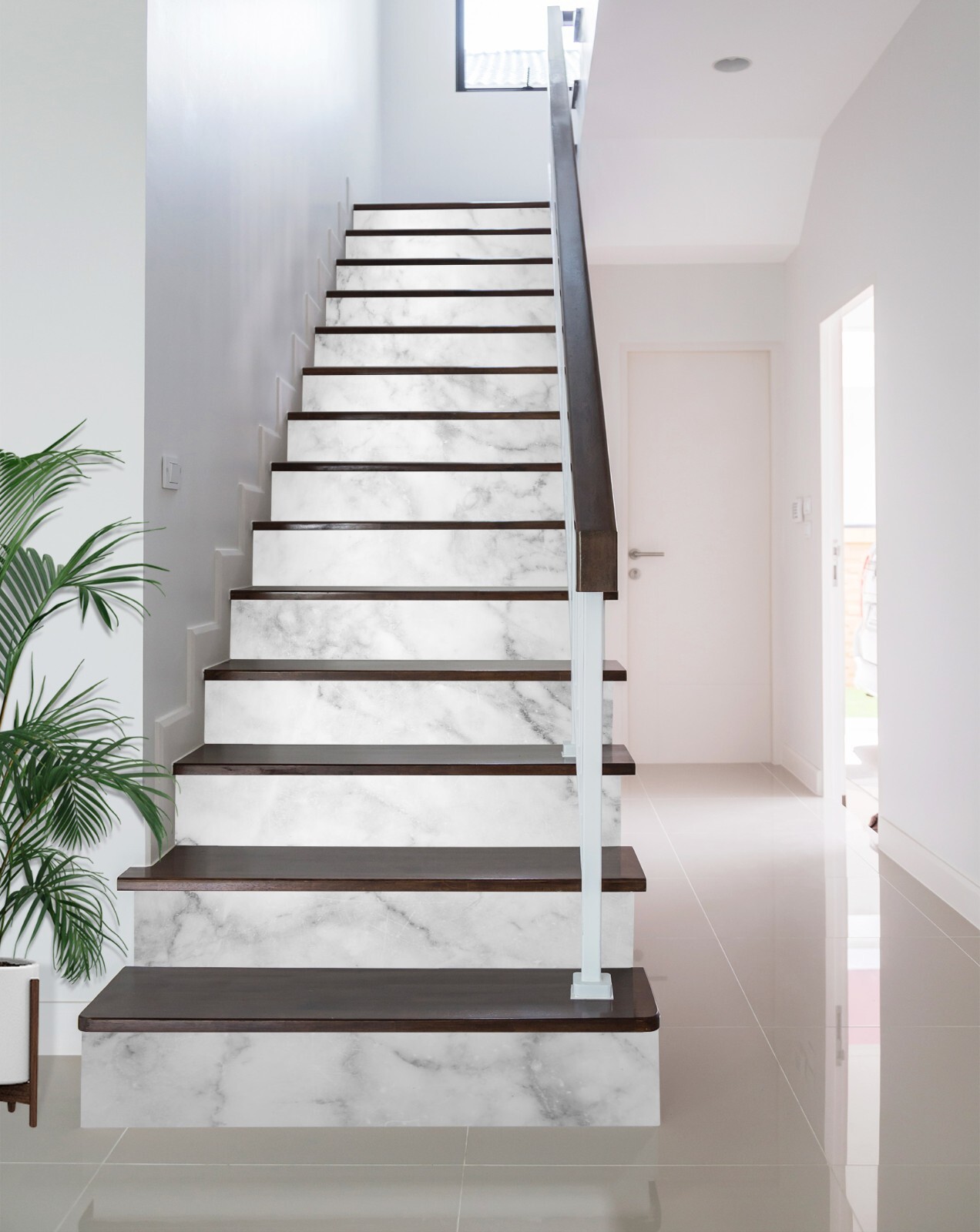 3D Light Grey Texture 8408 Stair Risers Decoration Photo Mural Decal Wallpaper