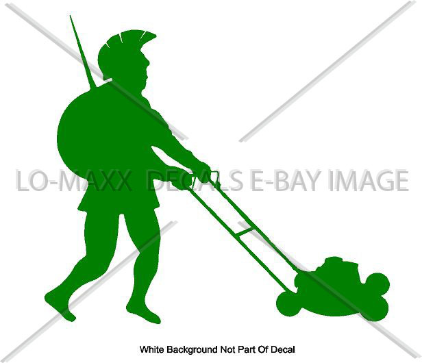 Roman Centurion Warrior Cutting Grass Original Graphic Art Die Cut Vinyl Decal
