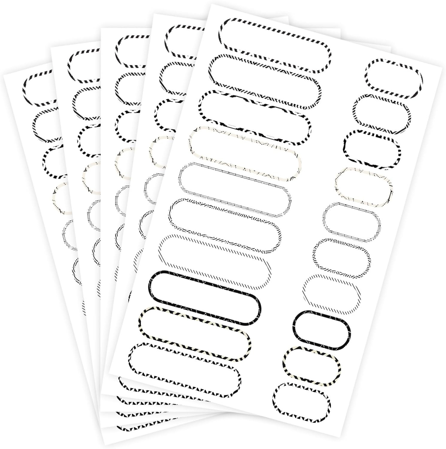 100 Pcs Waterproof Bottle Labels, Removable Write-On Stickers, Reusable Custom N
