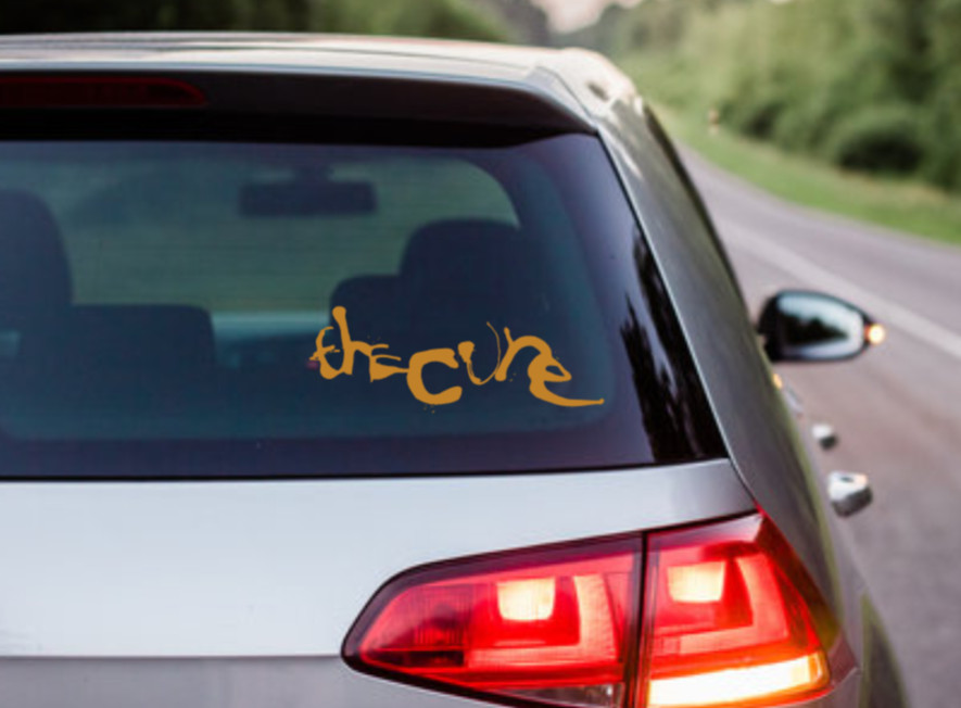The Cure Symbol Car Decal Vinyl Band Logo Glossy Bumper Sticker Goth Post Punk