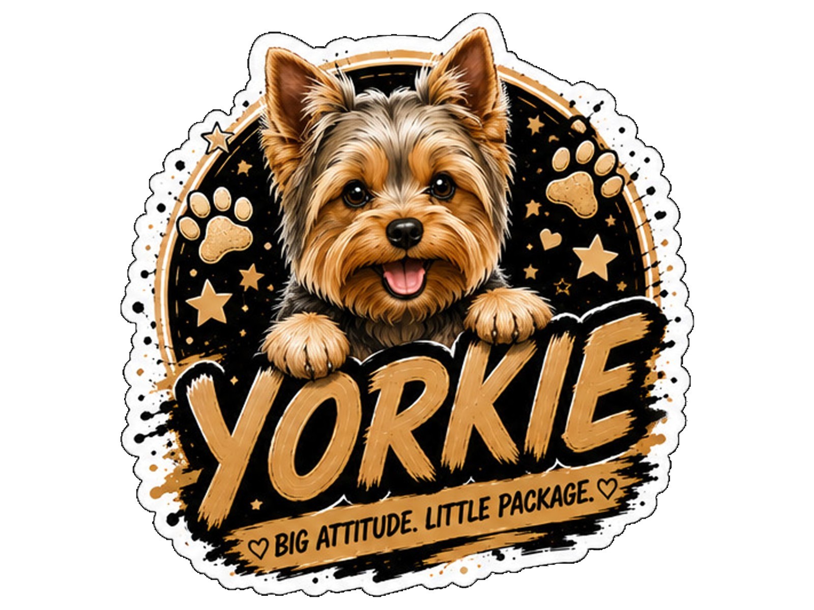 Yorkie Dog Decal Sticker Car Laptop Window Bottle Tumbler Locker Binder