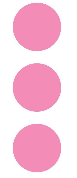 3″ Pink Round Label Dots Stickers Color Coding Inventory 3 Inch Dot