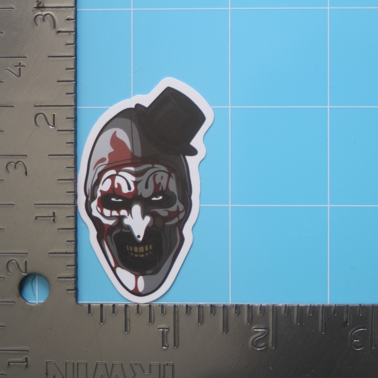 Terrifier Sticker (ART THE CLOWN) Bloody Horror Movie, Gloss PVC Decal