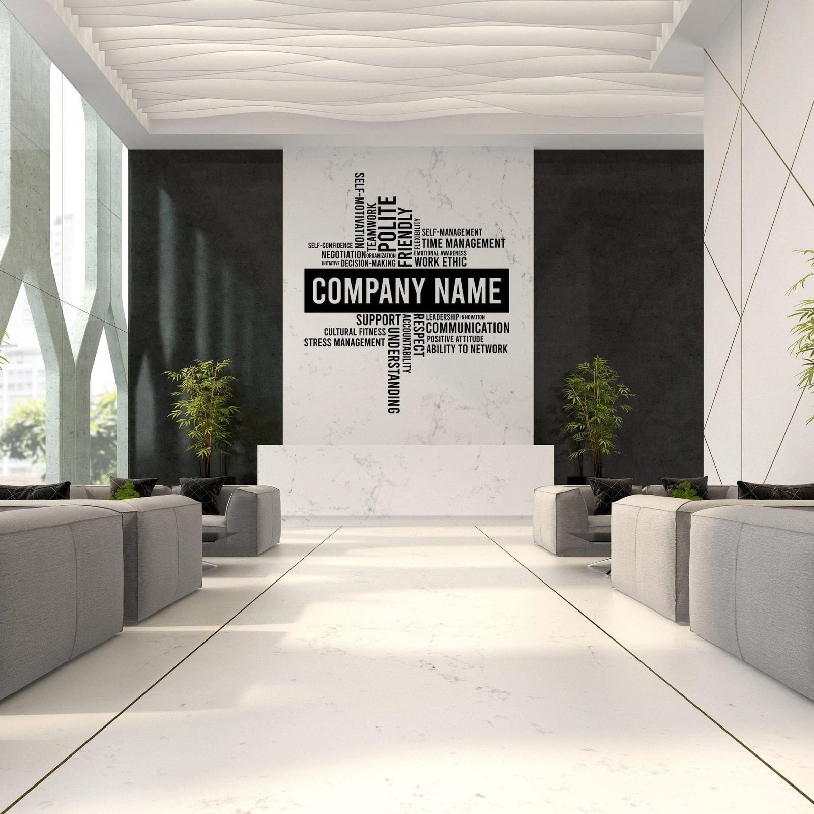 Custom Office Wall Decal – Personalized Business Name Lettering Sticker