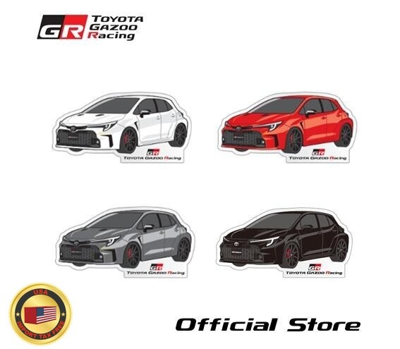 TOYOTA GAZOO Racing GR COROLLA die-cut stickers (2) Gray TGRC-a163-03