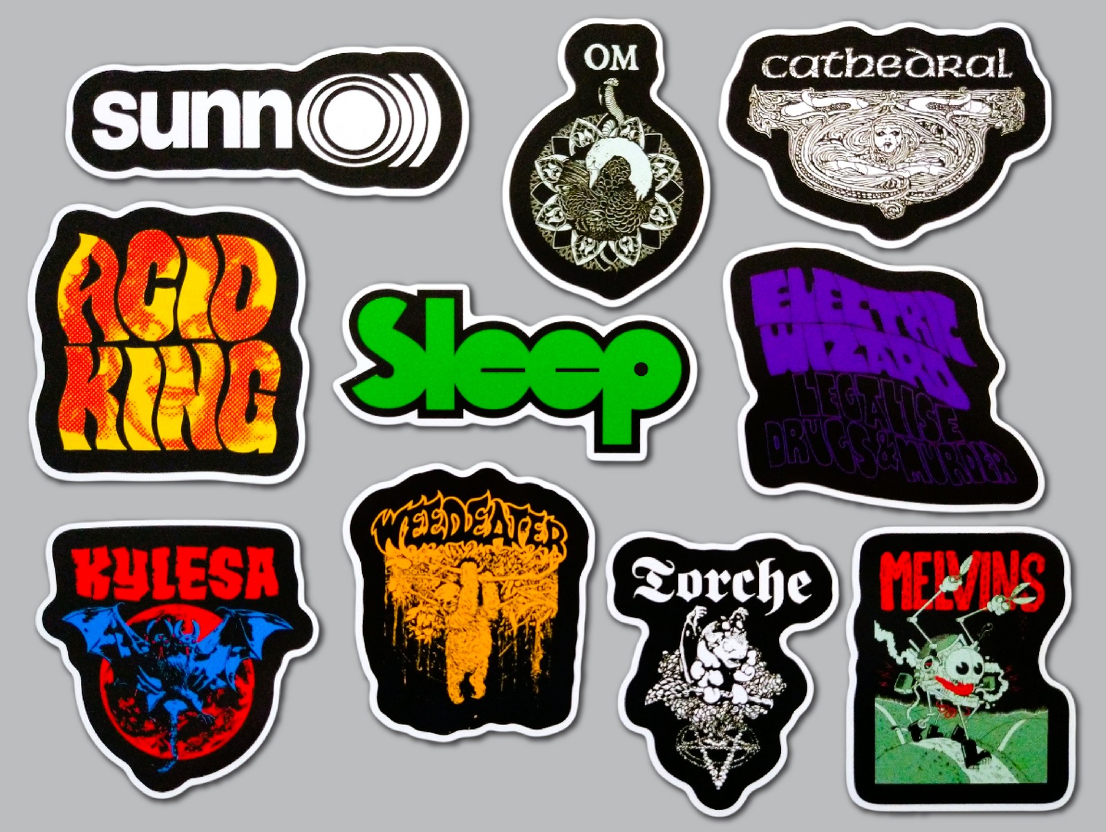 Stoner Metal Vinyl Sticker Lot (10 Pack) SET 1 sleep electric wizard melvins om