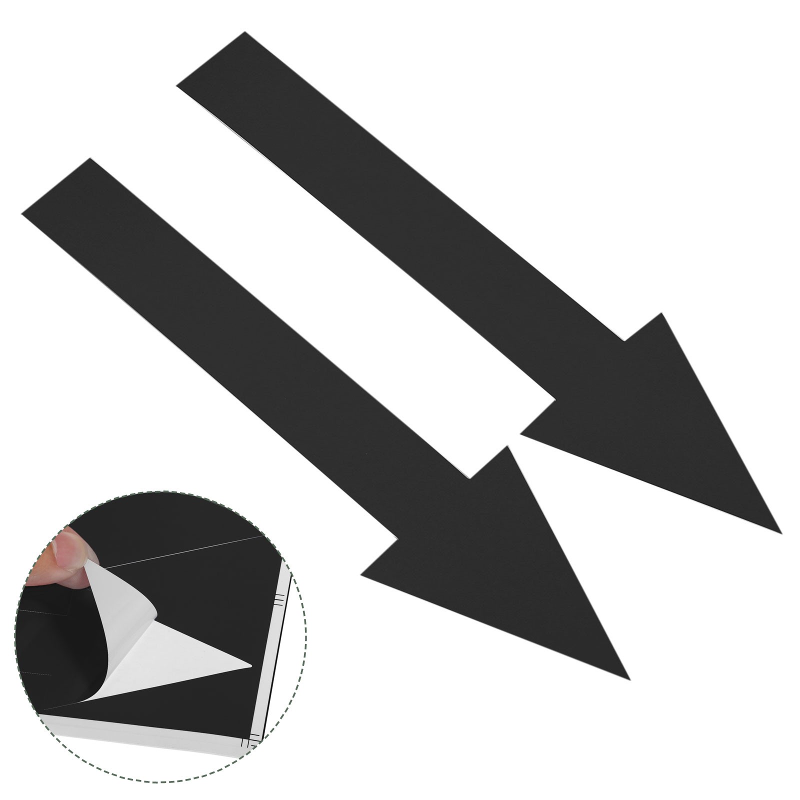 20pcs Arrow Sticker 20x5cm PVC Removable Self Adhesive Waterproof Signs Black