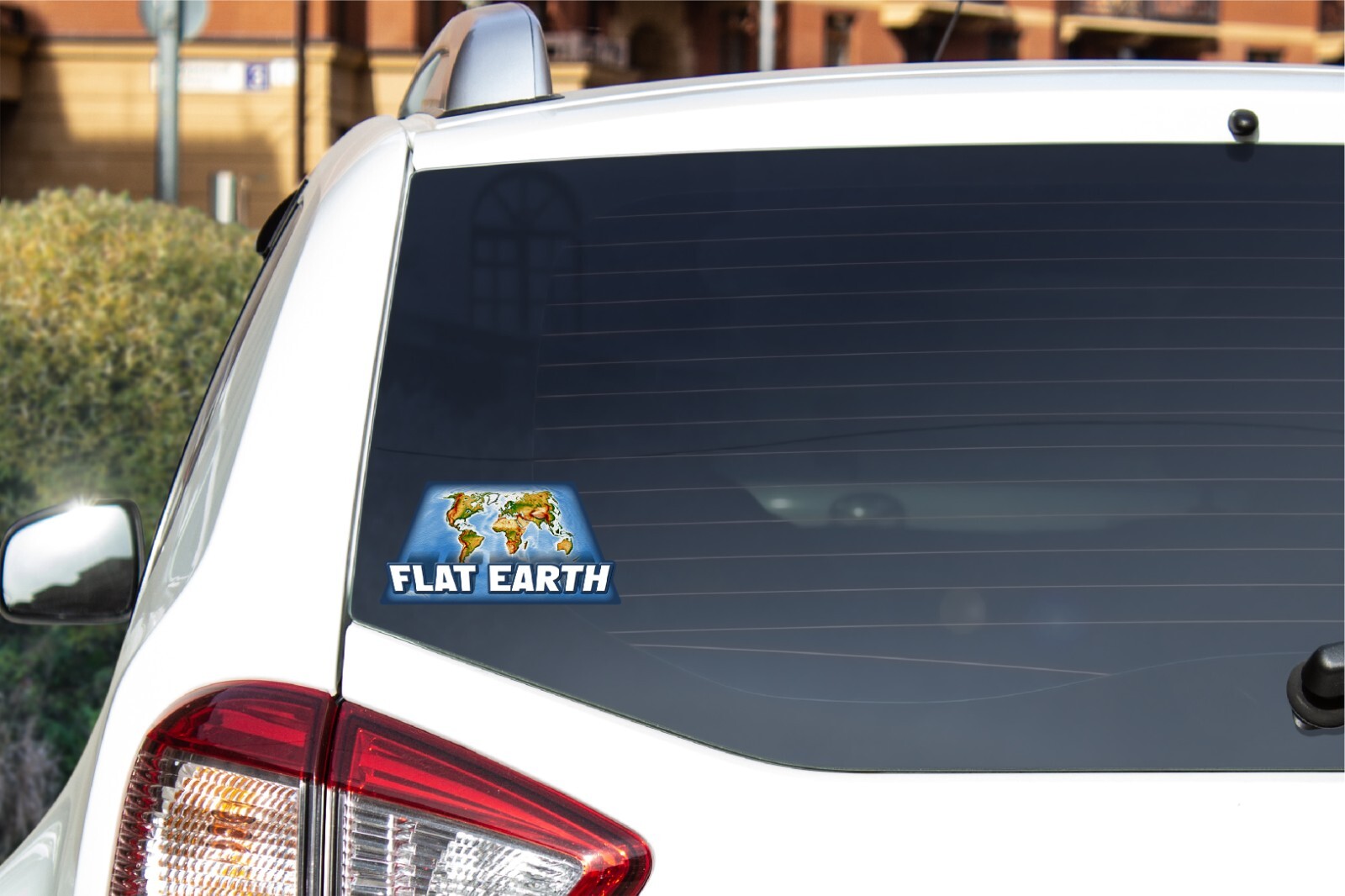 Flat Earth Decal Sticker Conspiracy Earther Awake Anti Globe World Lies Cover up