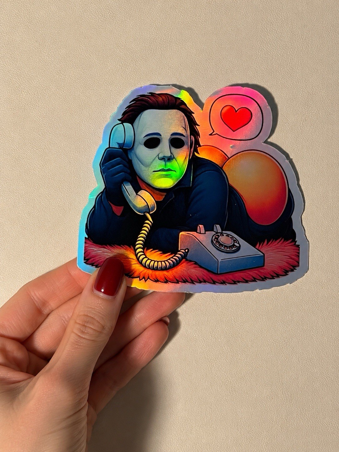 Michael Myers Halloween Bootycall Holographic Waterproof 3 Inch Sticker