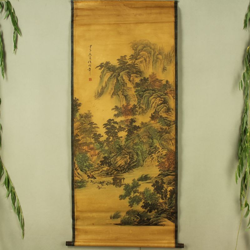 Chinese painting, landscape painting, calligraphy and painting living room