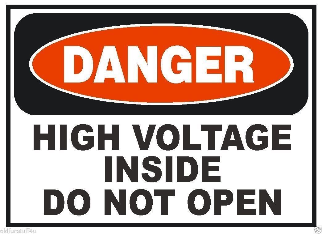 Danger High Voltage Inside OSHA Safety Sign Decal Sticker Label D279