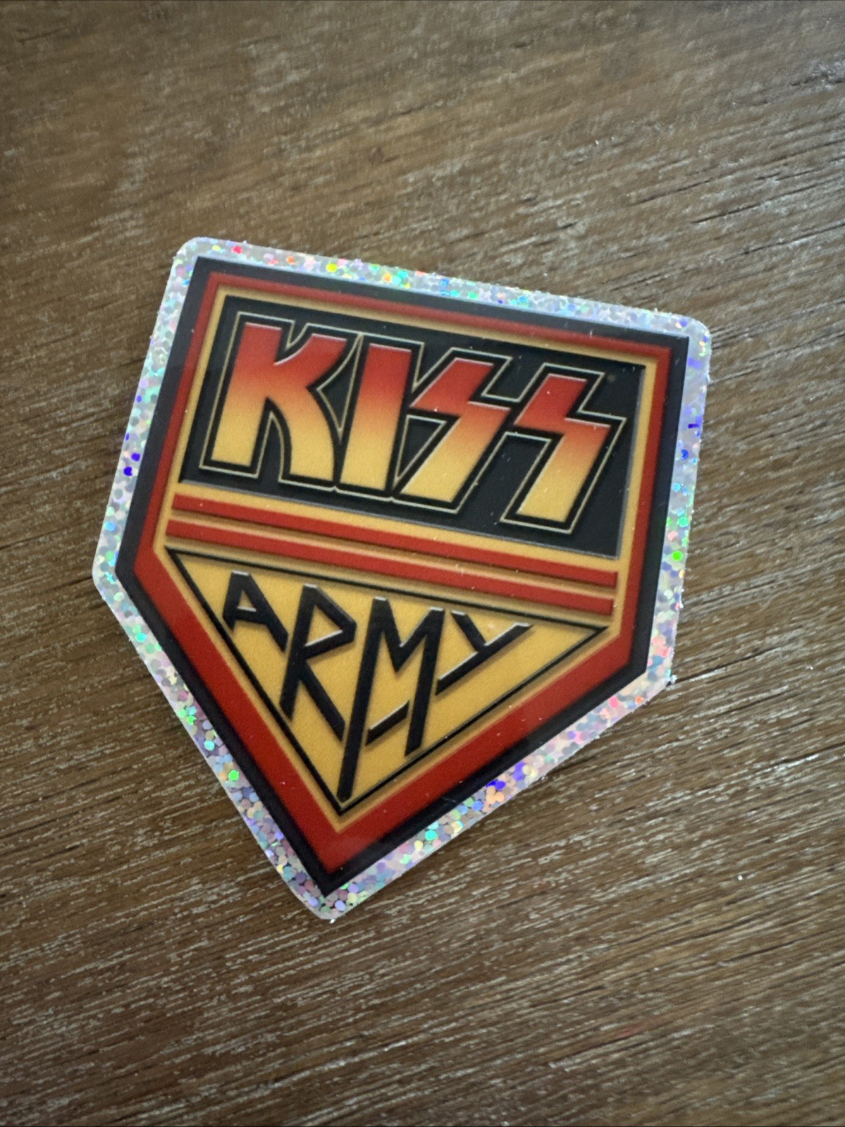 Rare 3″ Sparkle KISS ARMY Sticker Decal !
