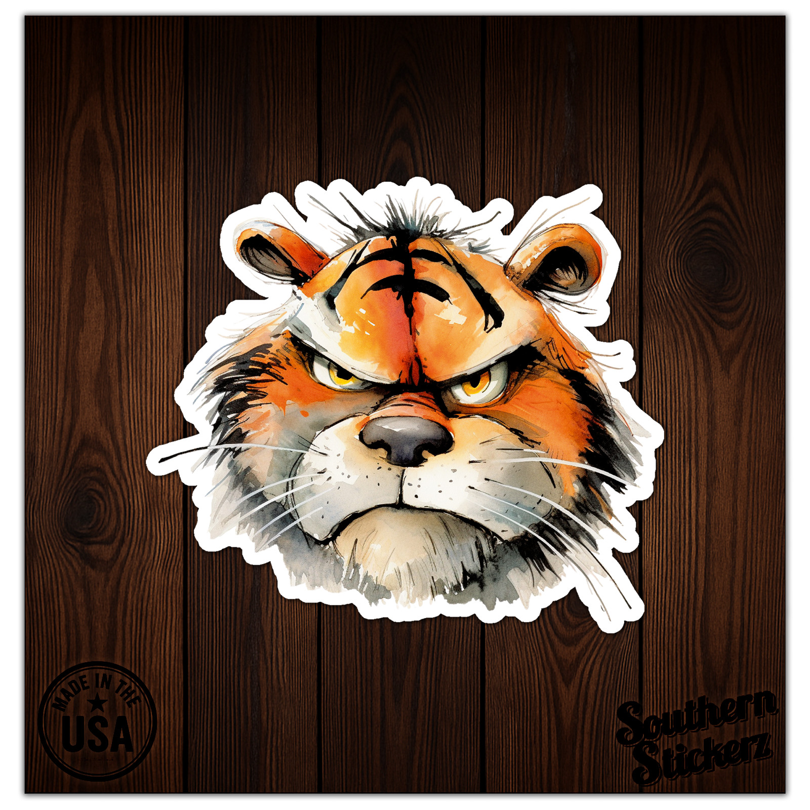 Angry Tiger – Vinyl Decal Sticker – Car Window Laptop – ebn12296