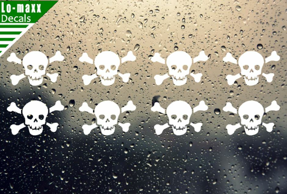 Skull And Crossbones Kill Markings Car Truck High Quality Die Cut Vinyl Decal