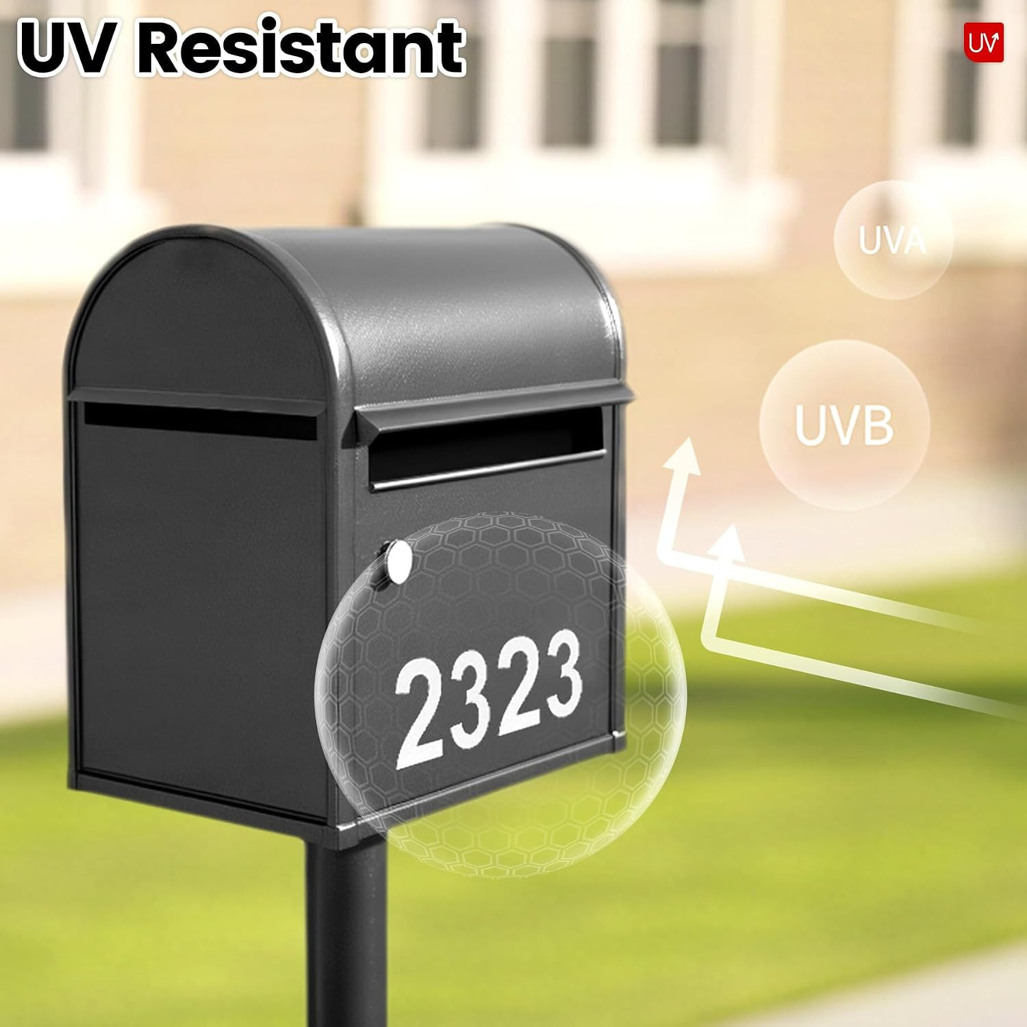 MOJOTORY 3 Inch Reflective Mailbox Numbers for Outside, 5 Sets 0–9 Vinyl