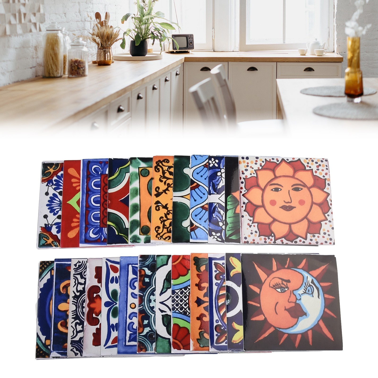 Traditional for TILE Transfers Stickers Wall Vintage Victorian Moroccan Retro